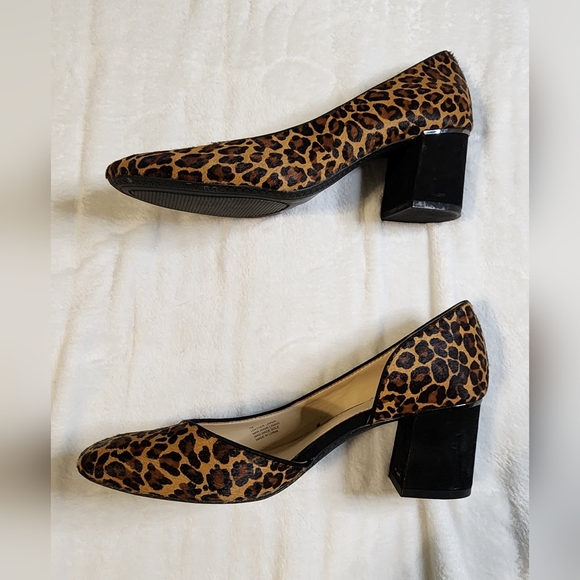 Calf Hair Leopard Print Heels By Alex Marie, EUC, SIZE 7 - Picture 4 of 7
